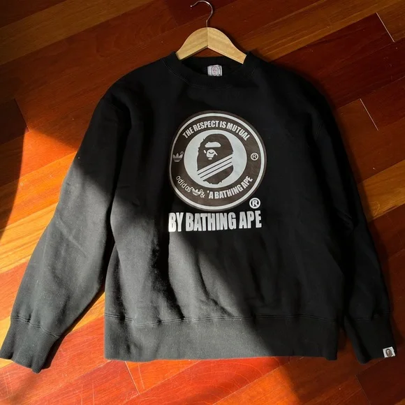 Vintage Bape x Adidas Thick Crewneck - Picture 1 of 8